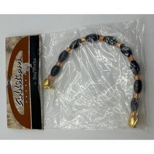 Bag Works Purse Handle Black Gold Bead Making Craft DIY Bags Replacement Repair